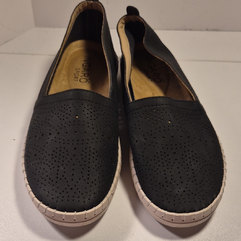 Ingaro Sport Women's Black Perforated Loafers